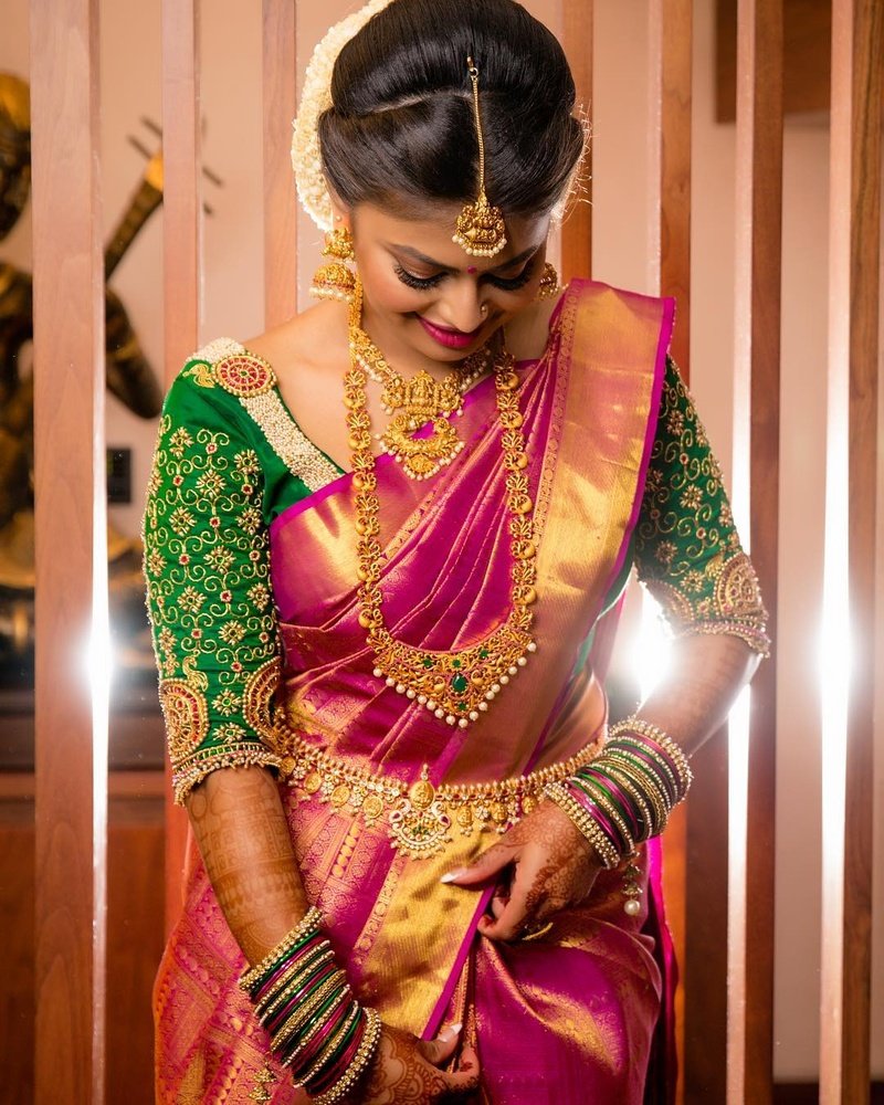 The best south Indian traditional Pattu Sarees.